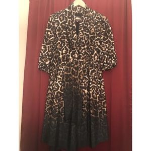 Leopard and Black Ombré Dress